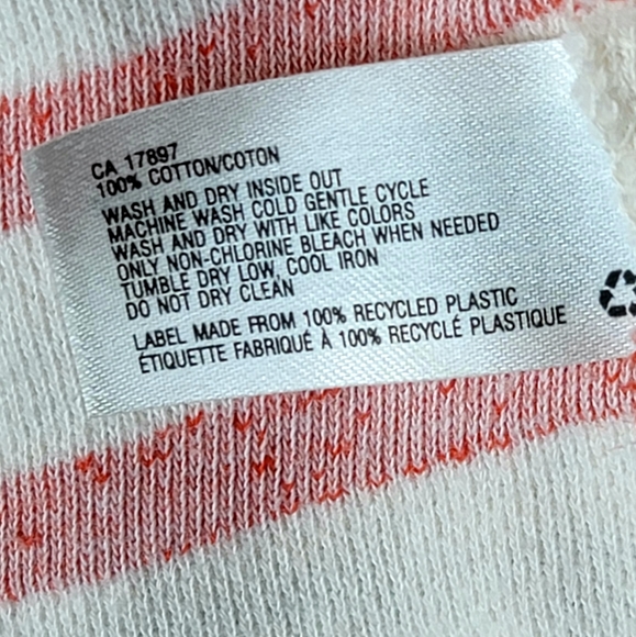 Gap Women's Red & White Striped Full Zip Hoodie Size M - Picture 10 of 10